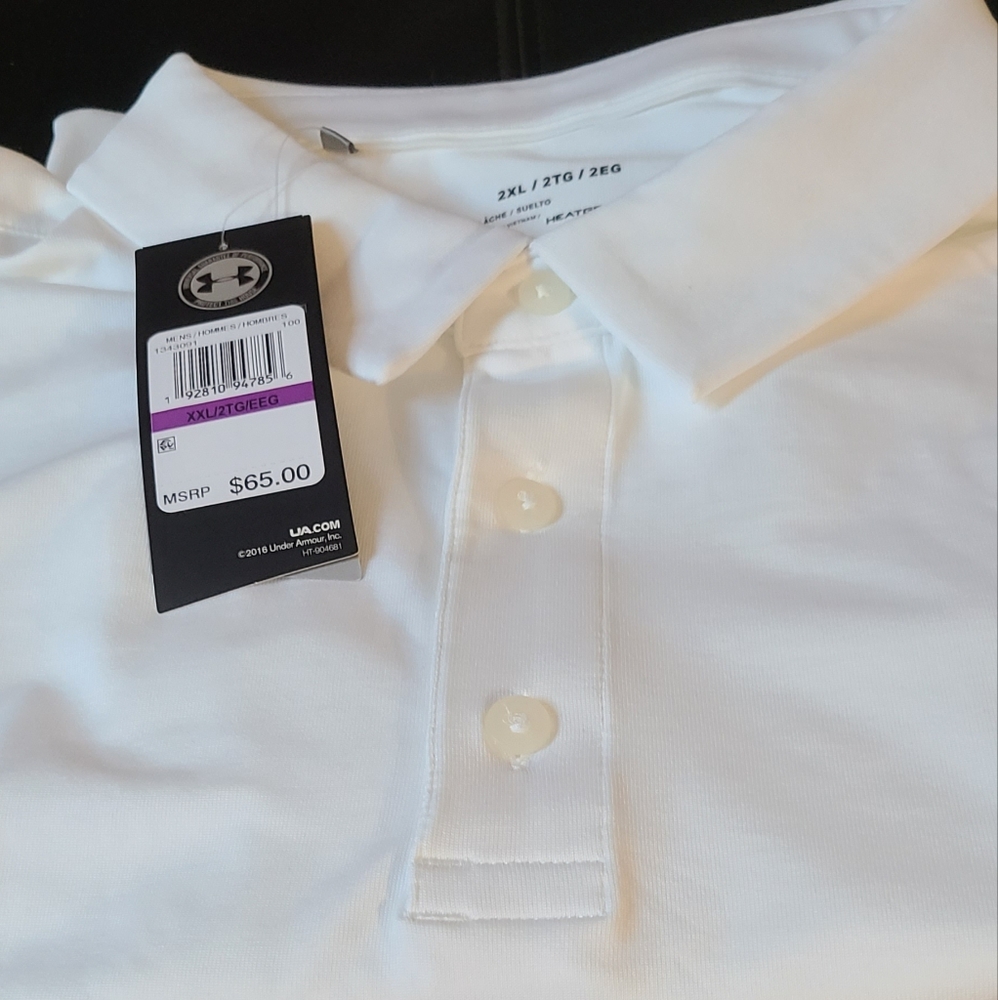 Under Armour Men's Polyester Heatgear  polo 2XL